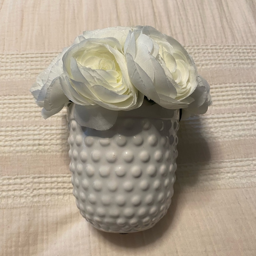 Faux White Flowers